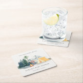 Rustige Bossen Kampeerbergen Baby shower Kartonnen Onderzetters (Insitu)