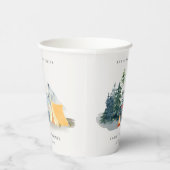 Rustige Bossen Kampeerbergen Baby shower Papieren Bekers (Rechts)