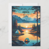 Rustige Bossen Kampeerbergen Vrijgezellenfeest Kaart (Voorkant)