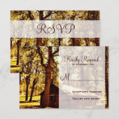 Rustige Bossen met een landenkooi-bruiloft RSVP-ka RSVP Kaartje (Voorkant / Achterkant)
