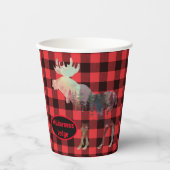 Rustige Bossen Moose Red Pset toevoegen papierkopp Papieren Bekers (Voorkant)