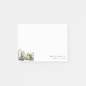 Rustige Bossen Waterverf Camping Mountain Camp Post-it® Notes (Voorkant)