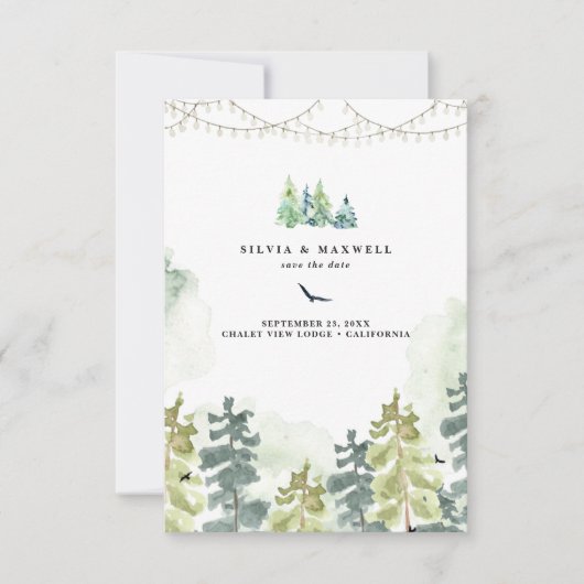 Rustige Bossen Weddenschap sparen de Datum (Voorkant)