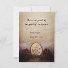 Rustige Bossen Weddenschappen RSVP-respons RSVP Kaartje