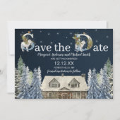Rustige Bossen Winter Wonderland Save the Date Kaart (Voorkant)