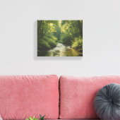 "Rustige bosstroom - Premium Natuur W Canvas Afdruk (Insitu (Woonkamer))