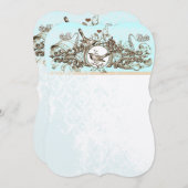 Rustige bosvogels Bronze Scroll Wedding Kaart (Voorkant / Achterkant)