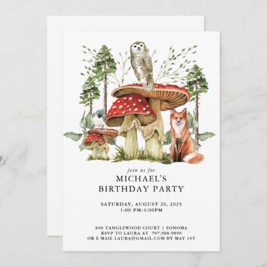 Rustige bosweidedieren op zaterdag kaart (Voorkant / Achterkant)