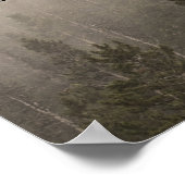 Rustige bosweiden met een misty-landschapsbruiloft poster (Hoek)