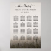 Rustige bosweiden met een misty-landschapsbruiloft poster (Voorkant)