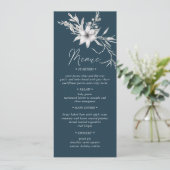 Rustige botanica Wedding Dinner Menu Uitnodiging (Staand voorkant)