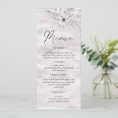 Rustige botanica Wedding Dinner Menu Uitnodiging (Staand voorkant)