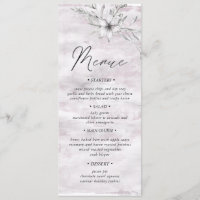 Rustige botanica Wedding Dinner Menu Uitnodiging