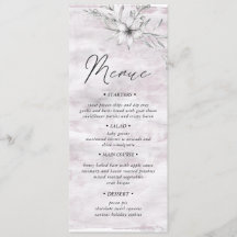 Rustige botanica Wedding Dinner Menu Uitnodiging
