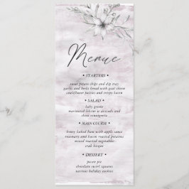 Rustige botanica Wedding Dinner Menu Uitnodiging