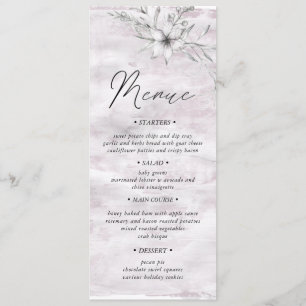 Rustige botanica Wedding Dinner Menu Uitnodiging
