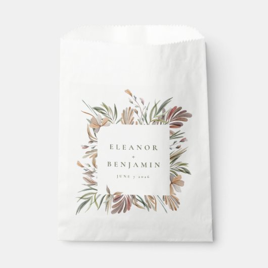 Rustige botanische aardbeentjes bruiloft namen Aan Bedankzakje (Voorkant)