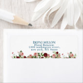 Rustige botanische baard floraaladres etiket (Insitu)