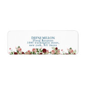 Rustige botanische baard floraaladres etiket (Voorkant)