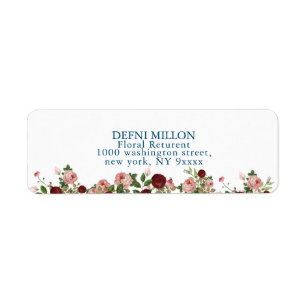 Rustige botanische baard floraaladres etiket