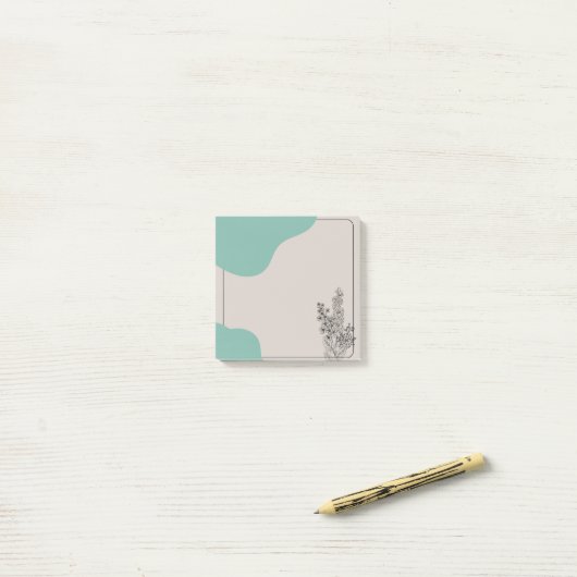 Rustige botanische bloemen post-it® notes (Op bureau)