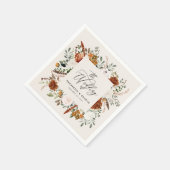Rustige botanische bruiloft met terracotta napkins servet (Hoek)