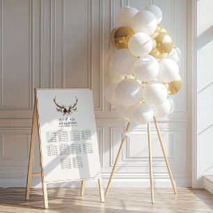 Rustige botanische bruinkoolzetplank poster