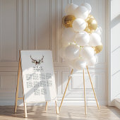 Rustige botanische bruinkoolzetplank poster