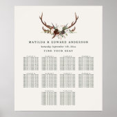 Rustige botanische bruinkoolzittenden poster (Voorkant)