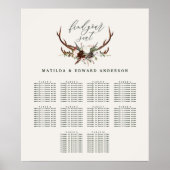 Rustige botanische bruinkoolzittenden poster (Voorkant)