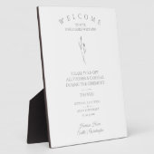 Rustige Botanische Eenvoudige bruiloft zonder plug Fotoplaat (Zijkant)