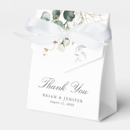 Rustige botanische Eucalyptus Greenery Wedding Bedankdoosjes