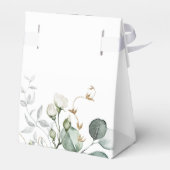 Rustige botanische Eucalyptus Greenery Wedding Bedankdoosjes (Achterkant)