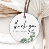 Rustige botanische Eucalyptus Greenery Wedding Bedankjes Labels
