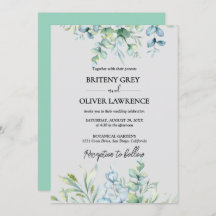 Rustige botanische Eucalyptus Greenery Wedding