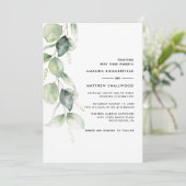 Rustige botanische Eucalyptus Greenery Wedding Kaart (Staand voorkant)