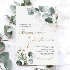 Rustige botanische Eucalyptus Greenery Wedding Kaart