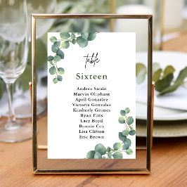 Rustige botanische Eucalyptus Greenery Wedding Kaart