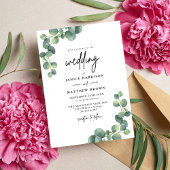 Rustige botanische Eucalyptus Greenery Wedding Kaart