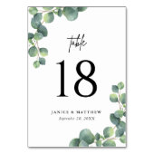 Rustige botanische Eucalyptus Greenery Wedding Kaart (Voorkant)