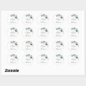Rustige botanische Eucalyptus Greenery Wedding Ronde Sticker (Vel)