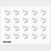 Rustige botanische Eucalyptus Greenery Wedding Ronde Sticker (Vel)