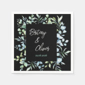 Rustige botanische Eucalyptus Greenery Wedding Servet (Voorkant)