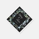 Rustige botanische Eucalyptus Greenery Wedding Servet (Hoek)