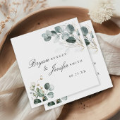 Rustige botanische Eucalyptus Greenery Wedding Servet
