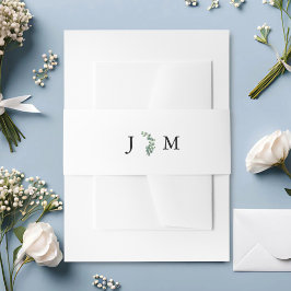 Rustige botanische Eucalyptus Greenery Wedding Uitnodigingen Wikkel