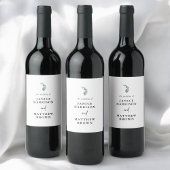 Rustige botanische Eucalyptus Greenery Wedding Wijn Etiket