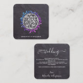 Rustige Botanische Eucalyptus QR Code Weddenschap  Informatiekaartje (Voorkant / Achterkant)