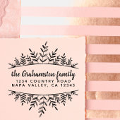 Rustige botanische familienaam Modern Return Addre Rubberstempel