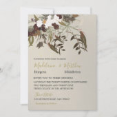 Rustige botanische Floral Bouquet Elegant Gold Kaart (Voorkant)